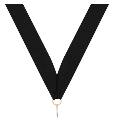 Black V Neck Ribbon