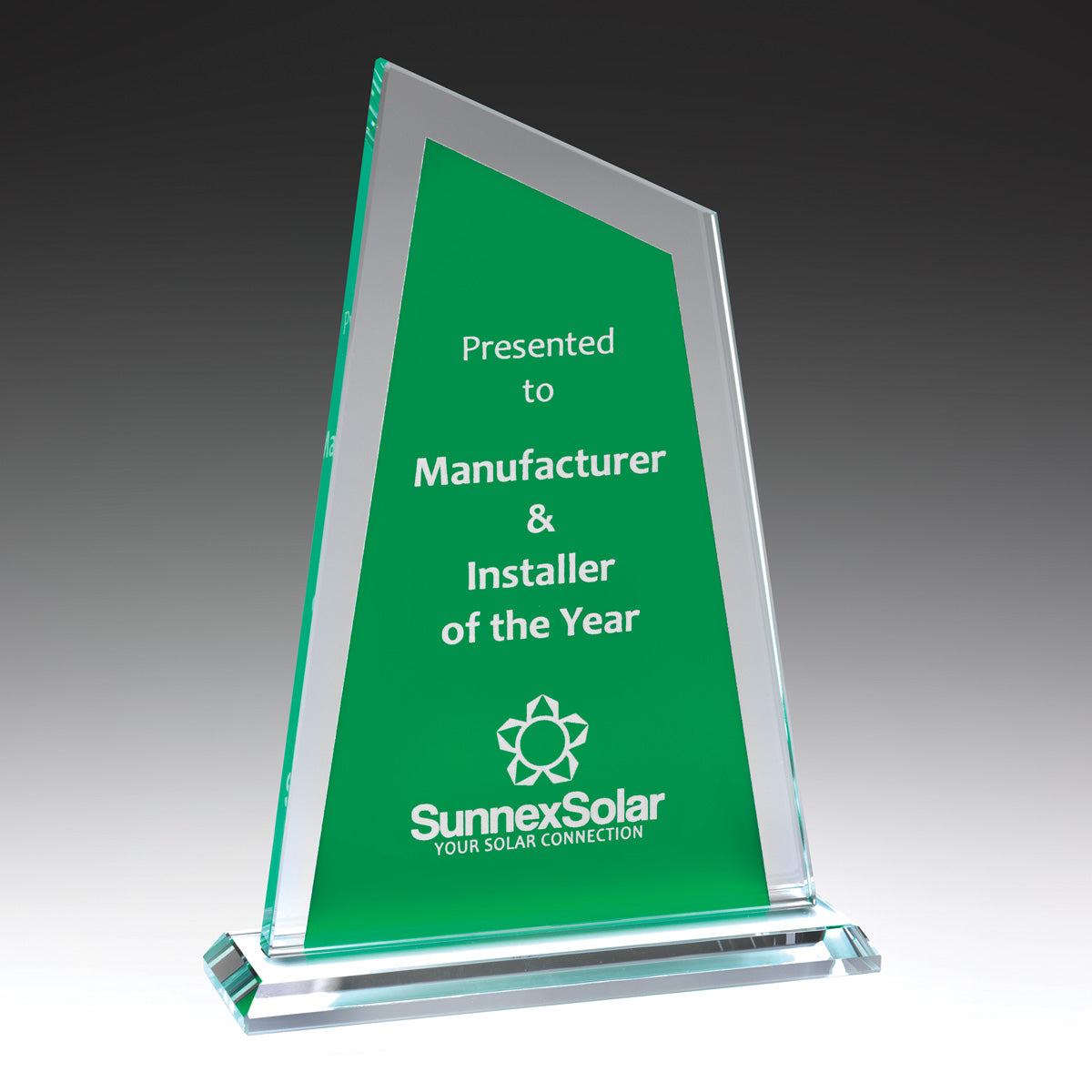 Ultra Green Glass Award 10mm Thick