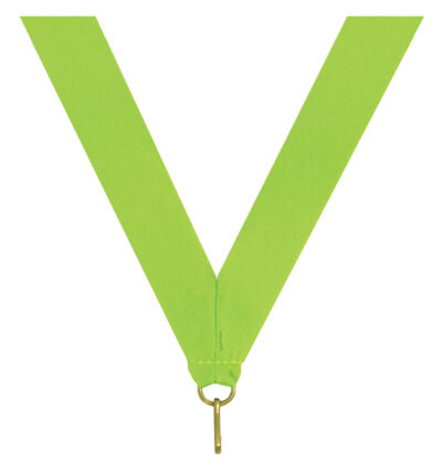 Neon Green V Neck Ribbon