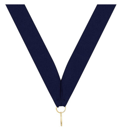 Navy Blue V Neck Ribbon